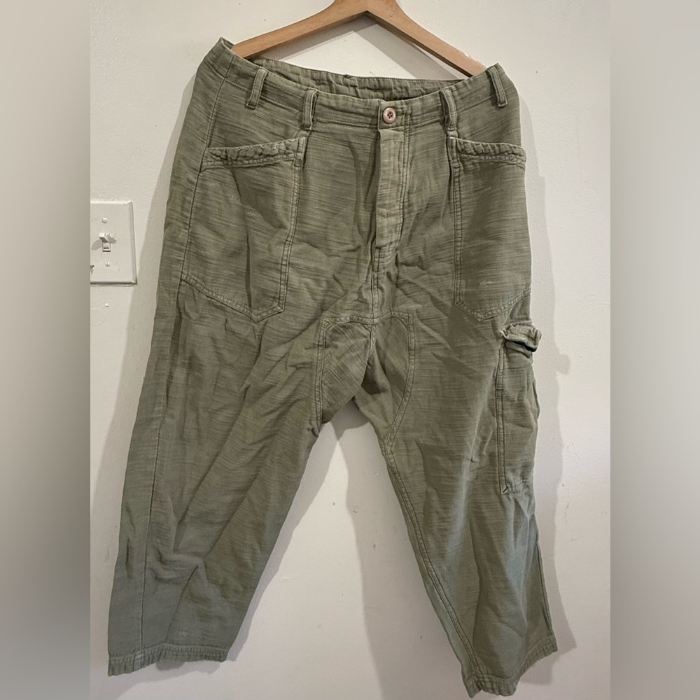 Free People Olive Cargo Pants